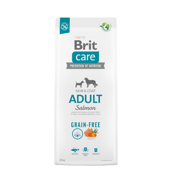 BRIT CARE GRAIN FREE SMALL & MEDIUM ADULT SALMON (ЛОСОС, БЕЗ ЖИТАРИЦИ)
