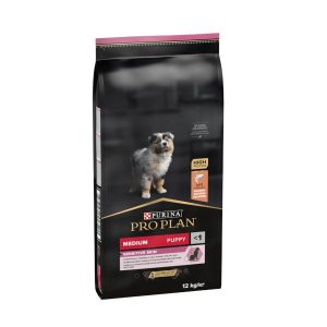 PURINA® PRO PLAN® DOG MEDIUM PUPPY SENSITIVE SKIN СО OPTIDERMA® - БОГАТА СО ЛОСОС